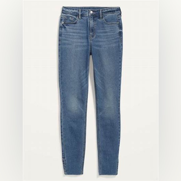 Old Navy High-Waisted Rockstar Super-Skinny Side-Slit Cut-Off Ankle Jeans - Picture 7 of 7